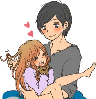 🍩 casal, amor, corações, afeição, romance, desenho animado, fofo, abraço telegram sticker