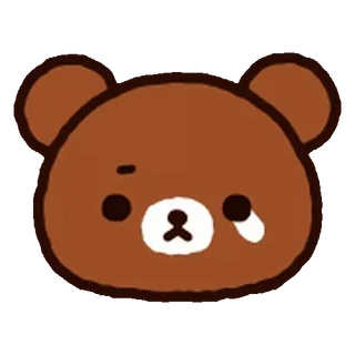 💨 Rilakkuma bear, cute, kawaii, sad, brown, cartoon whatsapp sticker