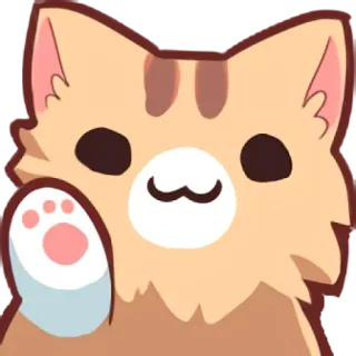 👋 chat, chaton, animal, animal de compagnie, mignon, salut, dessin animé, autocollant telegram sticker