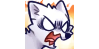 😡 tức giận, chó sói, hoạt hình, nhãn dán telegram sticker