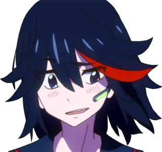 😅 Ryuko Matoi Kill la Kill Anime, Cartone animato, Kill la Kill, Ryuko Matoi, Ragazza, Personaggio whatsapp sticker