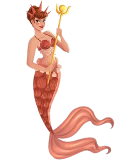🧜‍♀ русалка, фэнтези, персонаж, мифический, море, корона telegram sticker