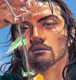 🌱 Miyamoto Musashi Vagabond man, samoerai, zwaard, vagebond, musashi telegram sticker