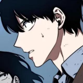 🗯 Anime, Manga, Dibujo animado, Cara, Hombre, Expresión telegram sticker