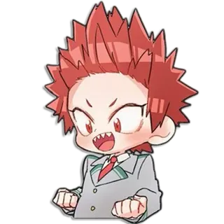 😃 Eijiro Kirishima My Hero Academia anime, manga, Kirishima, My Hero Academia, red riot telegram sticker