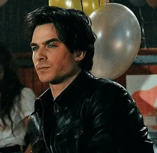 🕳 Damon Salvatore The Vampire Diaries Damon Salvatore, The Vampire Diaries, vampier, personage, acteur, Ian Somerhalder telegram sticker