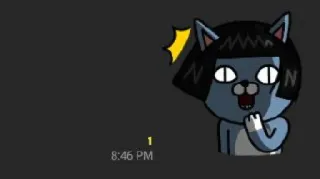 😮‍💨 chat dessin animé, choqué, personnage animé, chat, autocollant animal whatsapp sticker