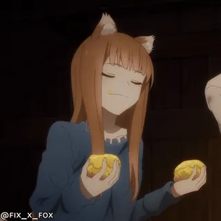 😋 Holo Spice and Wolf @FIX_X_FOX whatsapp sticker