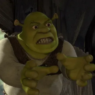 😡 Shrek ยักษ์, สีเขียว, ภาพเคลื่อนไหว, ภาพยนตร์, ตลก telegram sticker