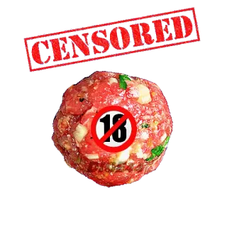 🔞 CENSORED censurado, carne, comida, restrição, restrição de idade telegram sticker