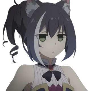 🤨 Anime, Garota gato, Fofo, Personagem, Mangá telegram sticker