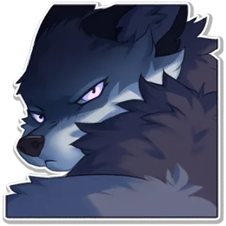 🫤 สัตว์, หมาป่า, เฟอร์รี่, การ์ตูน, สัตว์เลี้ยงลูกด้วยนม, สุนัข telegram sticker
