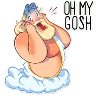 😱 OH MY GOSH shocked, cartoon, exclamation, omg, surprise, clouds telegram sticker
