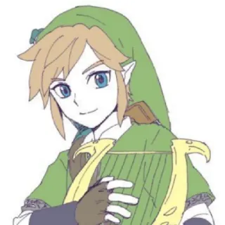 😁 Link The Legend of Zelda videojuego, héroe, elfo, ocarina, fantasía telegram sticker