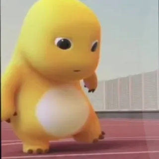 🧬 dinosaure, mignon, dessin animé, jaune whatsapp sticker