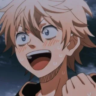 😊 Luck Voltia Black Clover anime, Luck Voltia, Black Clover, character, manga telegram sticker