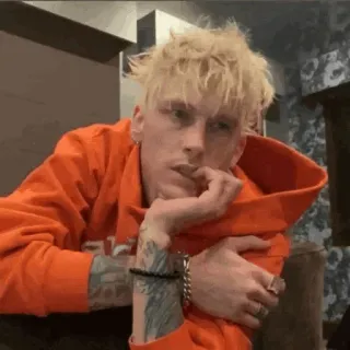 📀 Machine Gun Kelly แร็ปเปอร์, นักร้อง, mgk, Machine Gun Kelly, คน telegram sticker
