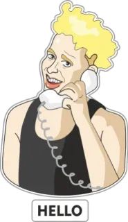 👋 HELLO telefono, parlare, conversazione, saluto, comunicazione telegram sticker