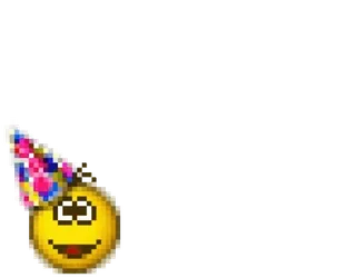 🎊 이모지, 파티, 축하, 스마일리, 생일 모자 whatsapp sticker