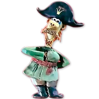 👑 pirat, figurka, postać, morze, przygoda, marynarz, piracki kapelusz telegram sticker