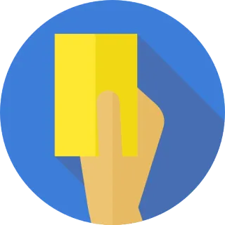 ☹️ gelbe Karte, Sport, Fußball, Fußball, Verwarnung, Strafe, Spiel whatsapp sticker