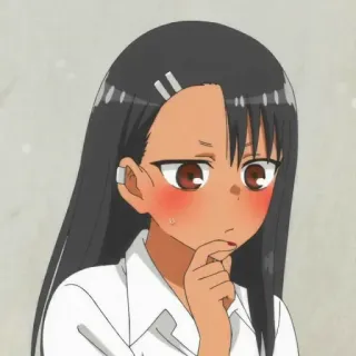 🤔 Nagatoro Don't Toy with Me, Miss Nagatoro 애니메이션, 만화, 나나시, 장난을 잘 치는 타카기 양, 귀여운, 여고생 telegram sticker