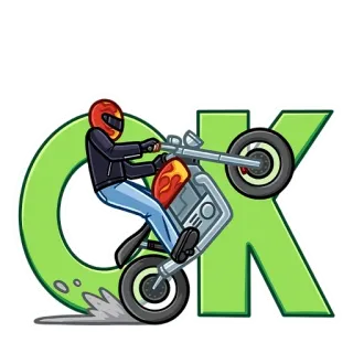 👌 CK moto, impennata, moto, acrobazia, pilota telegram sticker