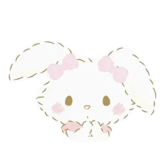 😦 schattig, konijn, konijn, kawaii, dier, sticker, cartoon whatsapp sticker