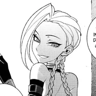 😋 Jinx cartone animato, anime, manga, ragazza, fumetto telegram sticker