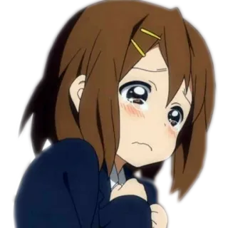 🥺 动漫, 哭泣, 伤心, 女孩, 可爱, 轻音少女, 漫画 telegram sticker
