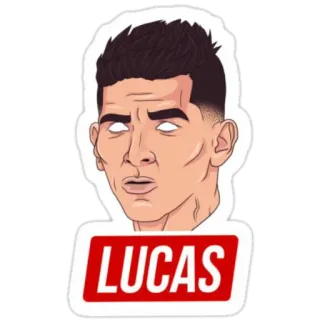 ☄ LUCAS soccer, athlete, name, cartoon telegram sticker