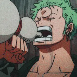 💚 Zoro One Piece anime, one piece, zoro, roronoa zoro, pirate hunter, swordsman telegram sticker