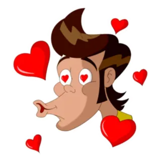 😍 Dibujos animados, Amor, Corazones, Besos, Romance, Coqueteo telegram sticker