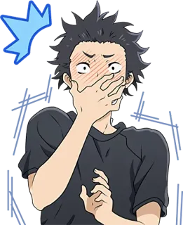 😳 anime, shocked, embarrassed, character, reaction, surprised telegram sticker