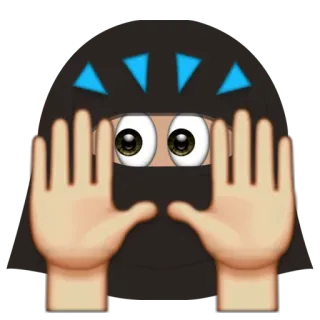 🙌 Emoji, Rosto, Mãos, Espiar, Esconder, Olhos, Olhando, Ninja telegram sticker