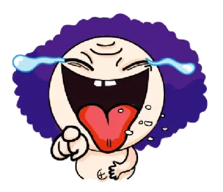 🏴 卡通, 笑, 哭, 冒犯 telegram sticker