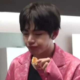 🎭 V v, bts, kpop, penyanyi, makan telegram sticker