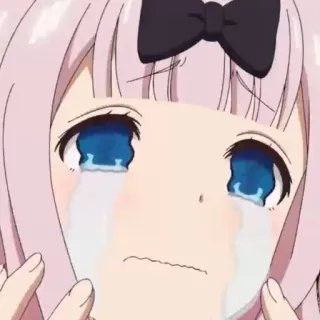 😭 Chika Fujiwara Kaguya-sama: Love Is War anime, crying, sad, chika fujiwara, kaguya-sama love is war, kawaii, cute whatsapp sticker