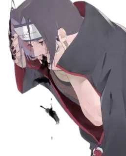 🤢 Itachi Naruto 动漫, 忍者, 漫画, 血 telegram sticker