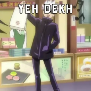 🃏 YEH DEKH Anime, Personnage, Drôle, Meme telegram sticker