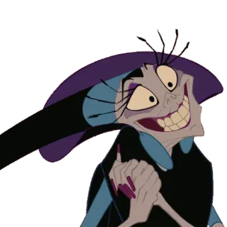 😬 Yzma The Emperor's New Groove Disney, Vilão, Desenho animado, Yzma, A Nova Onda do Imperador telegram sticker