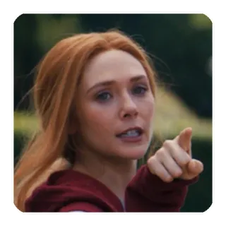 😠 Scarlet Witch marvel, bruja, wandavision, elizabeth olsen, superhéroe telegram sticker