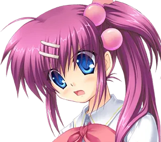 😧 Anime, Manga, Gadis, Rambut pink, Lucu, Kartun whatsapp sticker