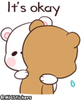 😉 It's okay osos, abrazo, consuelo, lindo, saludable whatsapp sticker