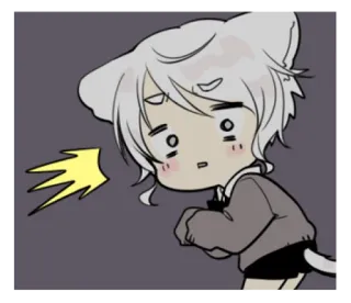 🍭 anime, manga, cat ears, chibi, cute whatsapp sticker