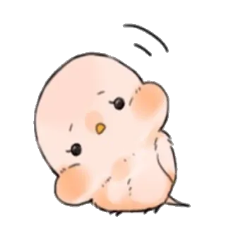 😕 bird, chick, cute, animal, kawaii, cartoon telegram sticker