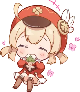 🍙 Klee Genshin Impact Anime, Videogioco, Bambino, Carino, Chibi telegram sticker