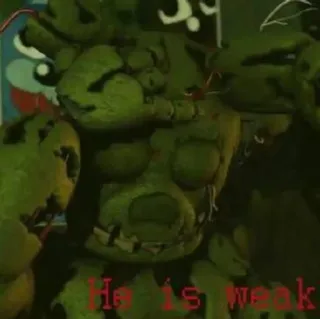 🌟 Springtrap Five Nights at Freddy's He is weak horror, animatronic, scary, video game, fnaf telegram sticker