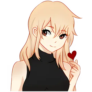 🥰 Аниме, Девушка, Сердце, Любовь, Милый, Мультфильм, Каваий telegram sticker