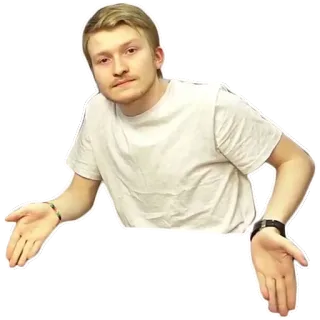 👐 pessoa, dando de ombros, camiseta branca, casual, questionando, expressão, gesto telegram sticker